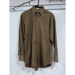 Luciano Barbera Men’s Long Sleeve Shirt – Size L – Made in Italy Brown